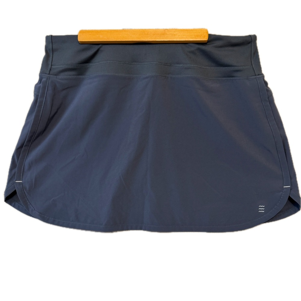 FREE FLY Skort Women's Large Blue Dusk Bamboo Blend Athletic Hiking Skirt